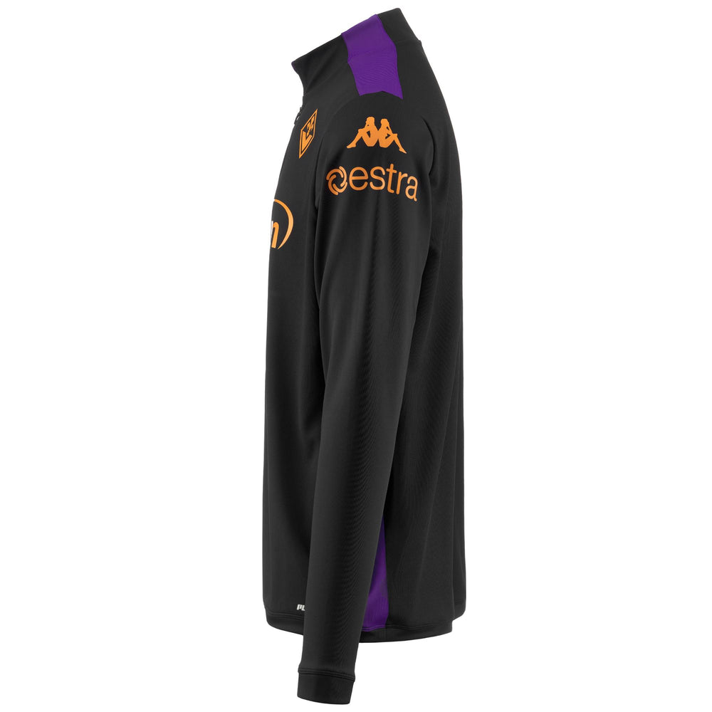 Fleece Man ABLAS PRO 8 FIORENTINA Jumper BLACK-VIOLET INDIGO SPONSOR Dressed Front (jpg Rgb)	