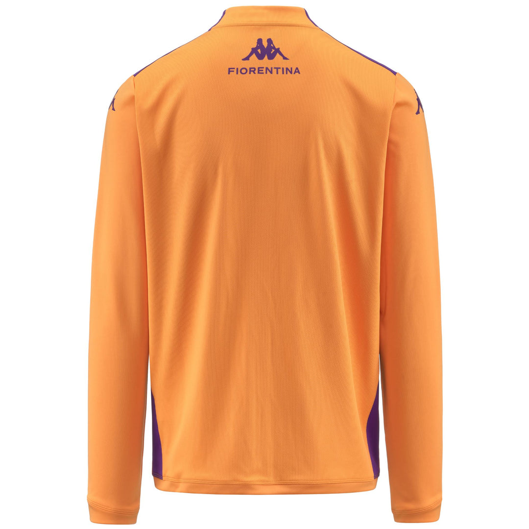 Fleece Man ARUN PRO 8 FIORENTINA Jacket ORANGE MARIGOLD-VIOLET INDIGO Dressed Side (jpg Rgb)		