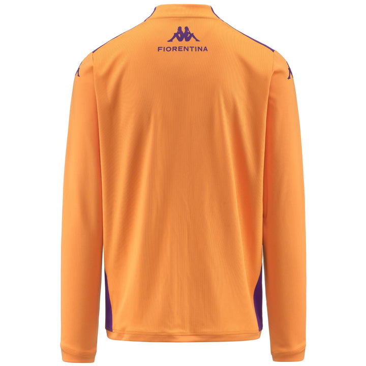 Fleece Man ARUN PRO 8 FIORENTINA Jacket ORANGE MARIGOLD-VIOLET INDIGO Dressed Side (jpg Rgb)		