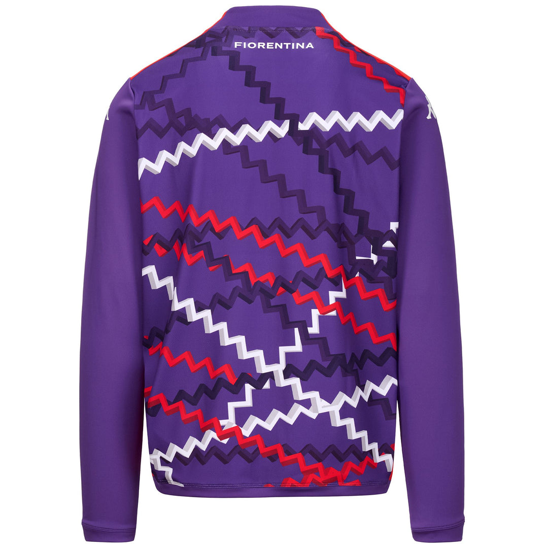 Fleece Man ABLASPRE PRO 8 FIORENTINA Jumper VIOLET INDIGO-RED Dressed Side (jpg Rgb)		