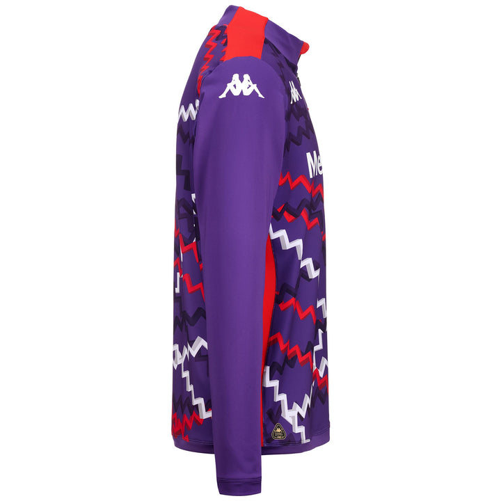 Fleece Man ABLASPRE PRO 8 FIORENTINA Jumper VIOLET INDIGO-RED Dressed Front (jpg Rgb)	