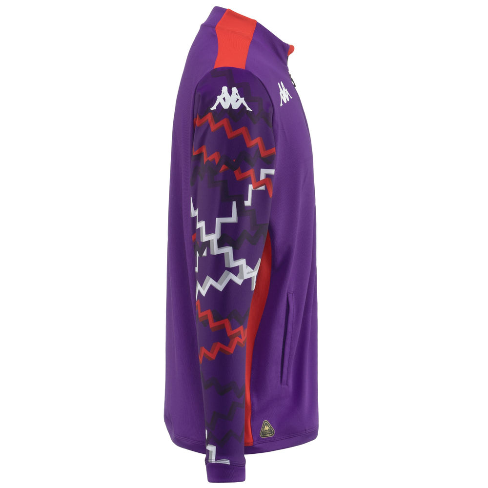 Fleece Man ARUNPRE PRO 8 FIORENTINA Jacket VIOLET INDIGO-RED Dressed Front (jpg Rgb)	