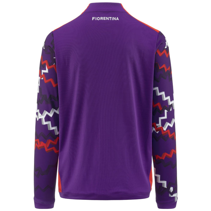 Fleece Man ARUNPRE PRO 8 FIORENTINA Jacket VIOLET INDIGO-RED Dressed Side (jpg Rgb)		