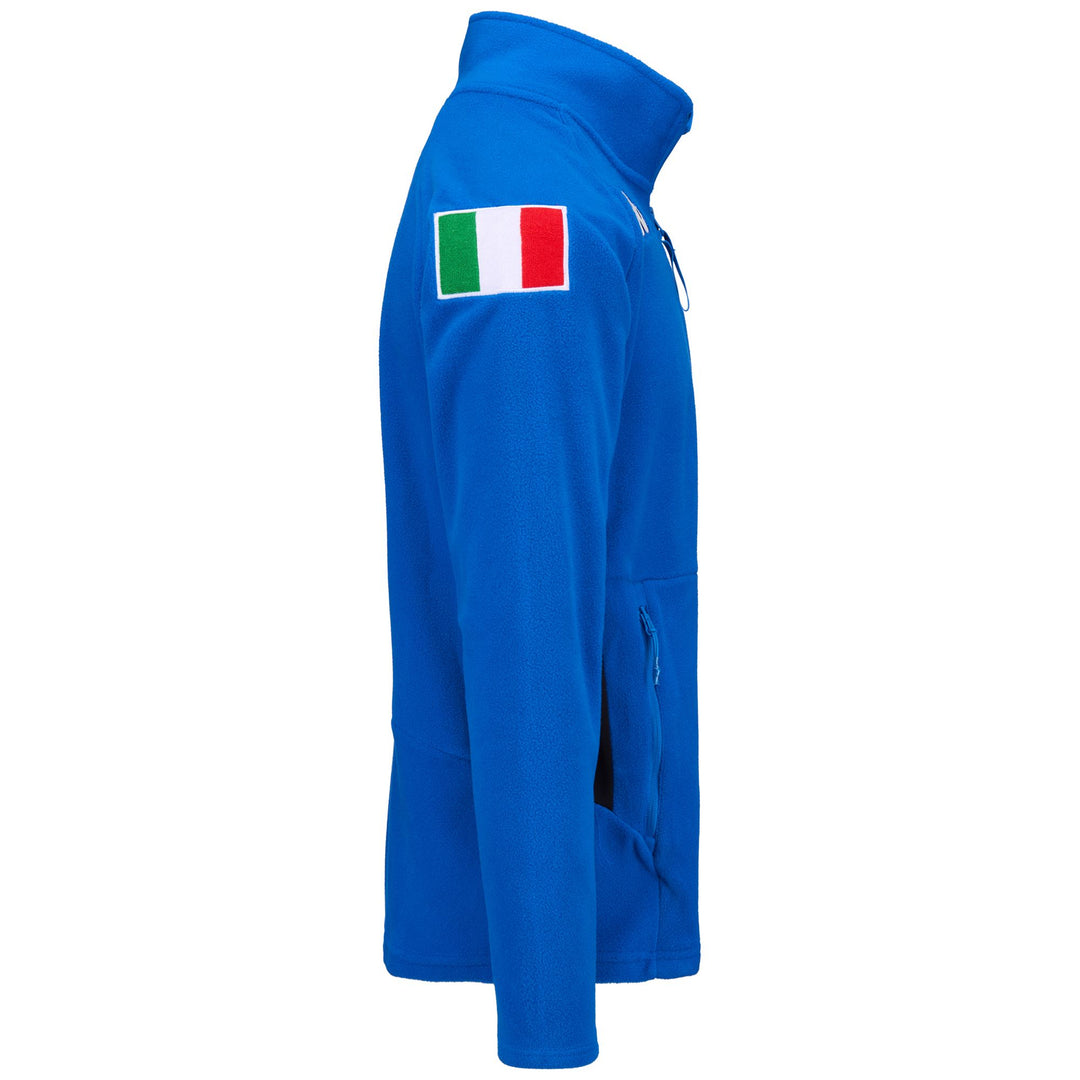 Fleece Man 6CENTO 687 ITA Jacket BLUE BRILLIANT - BLUE DK NAVY Dressed Front (jpg Rgb)	