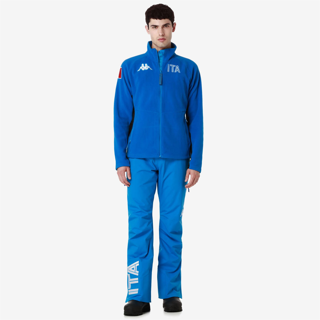 Fleece Man 6CENTO 687 ITA Jacket BLUE BRILLIANT - BLUE DK NAVY Dressed Back (jpg Rgb)		