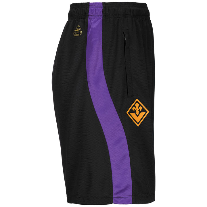 Shorts Man AHORAZIP PRO 8 FIORENTINA Sport Shorts BLACK-VIOLET INDIGO Dressed Front (jpg Rgb)	