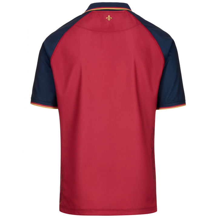 Active Jerseys Man KOMBAT 2025 FC VERSAILLES Shirt RED-BLUE DK-GOLD Dressed Side (jpg Rgb)		