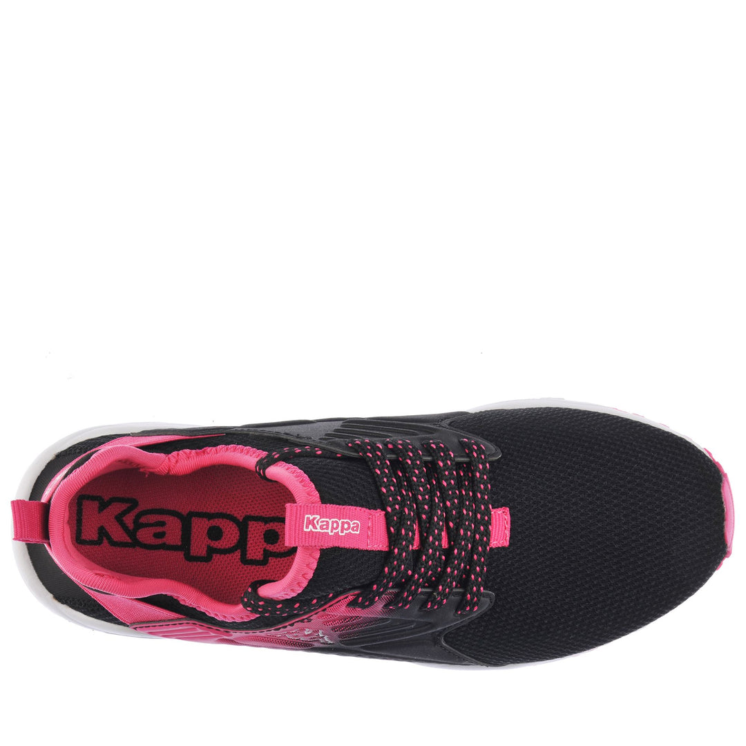 Sneakers Kid unisex LOGO SANPUERTO KID Low Cut BLACK-FUCHSIA Dressed Back (jpg Rgb)		