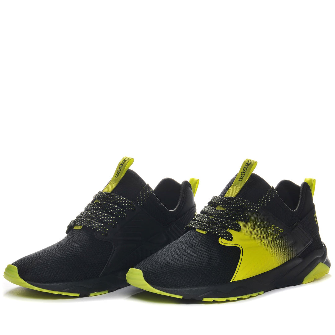 Sneakers Kid unisex LOGO SANPUERTO KID Low Cut BLACK-YELLOW NEON Detail (jpg Rgb)			