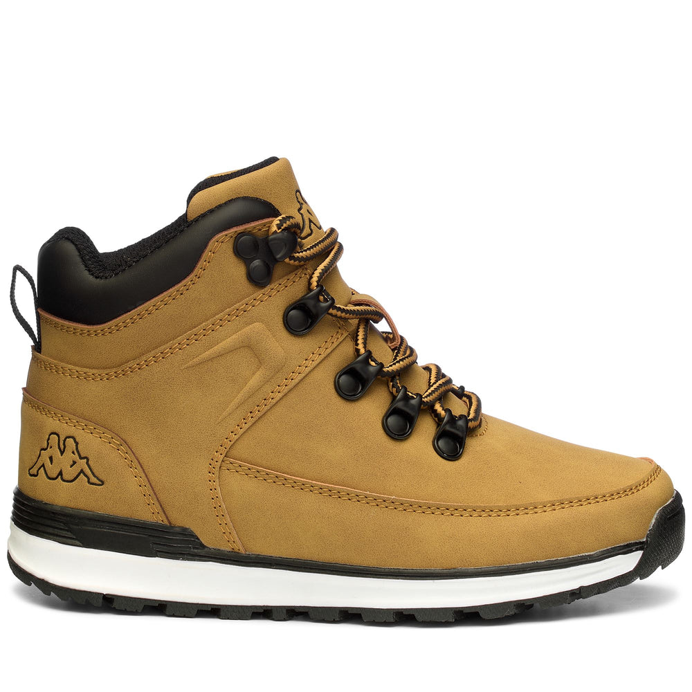 Ankle Boots Kid unisex LOGO ASTOS MD KID Laced YELLOW TAN-BLACK Photo (jpg Rgb)			