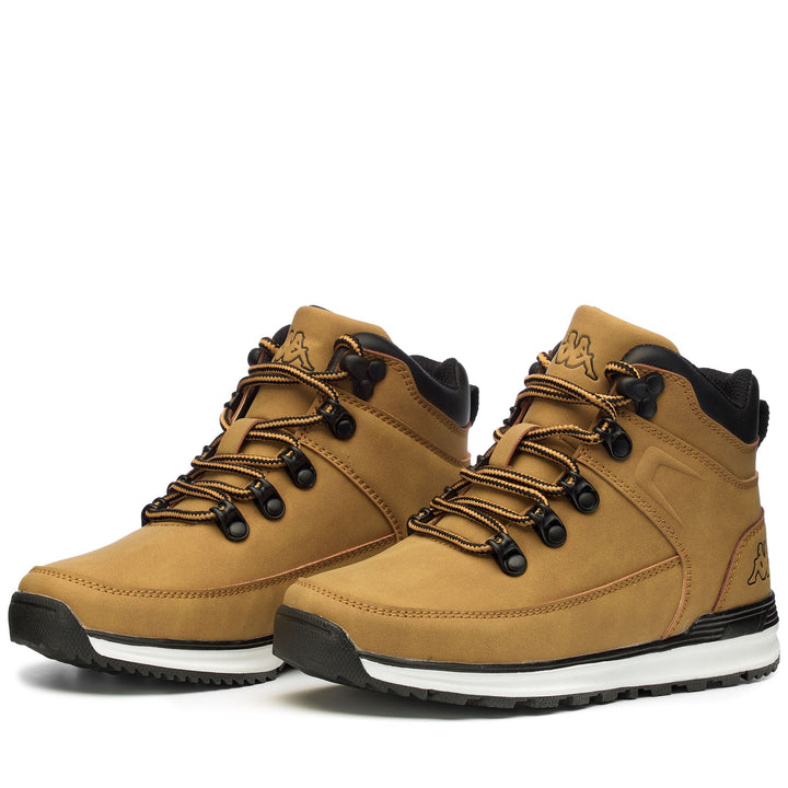 Ankle Boots Kid unisex LOGO ASTOS MD KID Laced YELLOW TAN-BLACK Detail (jpg Rgb)			