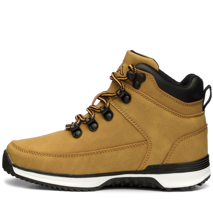 Ankle Boots Kid unisex LOGO ASTOS MD KID Laced YELLOW TAN-BLACK Dressed Side (jpg Rgb)		