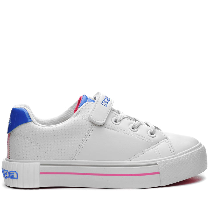 Sneakers Girl LOGO TUDY EV KID Low Cut WHITE-PURPLE-PINK Photo (jpg Rgb)			