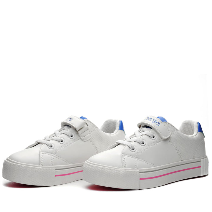 Sneakers Girl LOGO TUDY EV KID Low Cut WHITE-PURPLE-PINK Detail (jpg Rgb)			