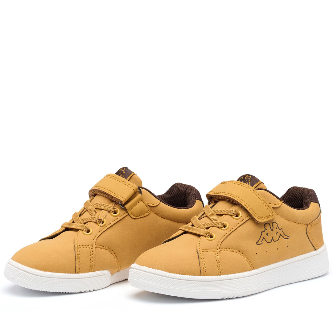 Sneakers Kid unisex LOGO ADENIS 2 EV KID Low Cut YELLOW TAN-BROWN DK-WHITE Detail (jpg Rgb)			