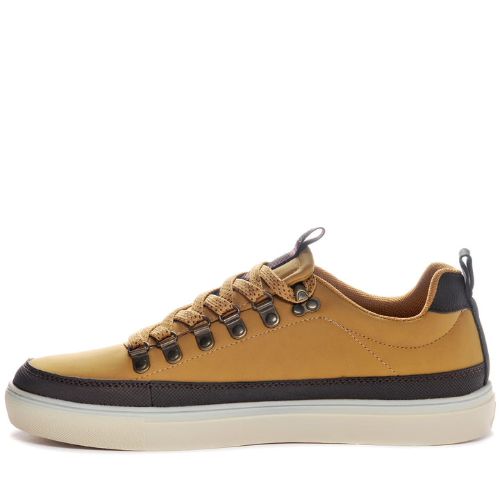 Sneakers Man LOGO LACEDELLI Low Cut YELLOW TAN - BROWN MORO Dressed Side (jpg Rgb)		