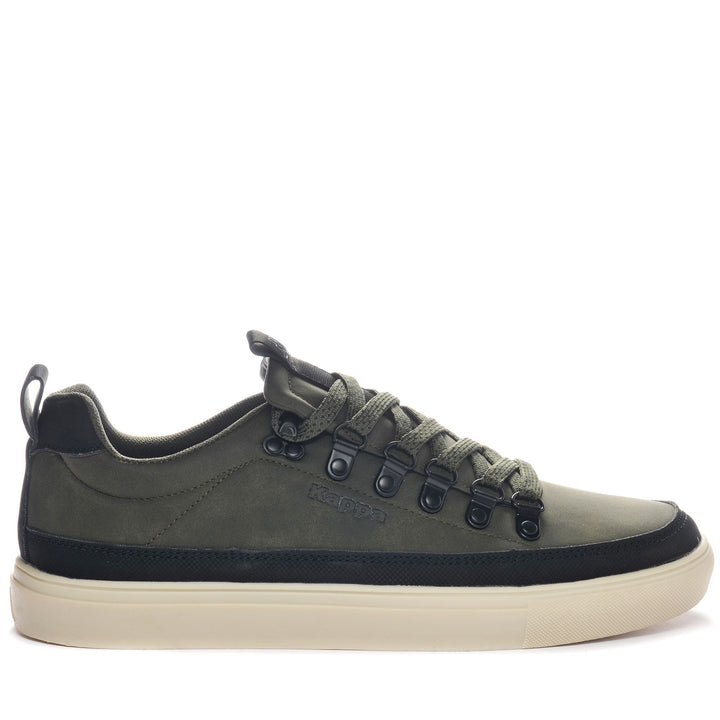 Sneakers Man LOGO LACEDELLI Low Cut GREEN RIFLE - BLACK Photo (jpg Rgb)			