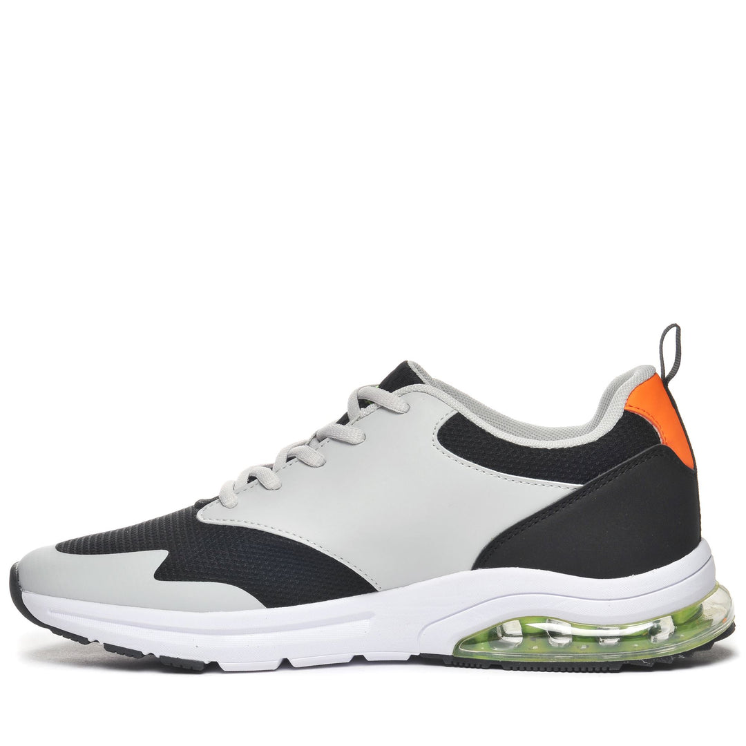 Sneakers Man LOGO MYAGI Low Cut GREY LT - BLACK - ORANGE Dressed Side (jpg Rgb)		