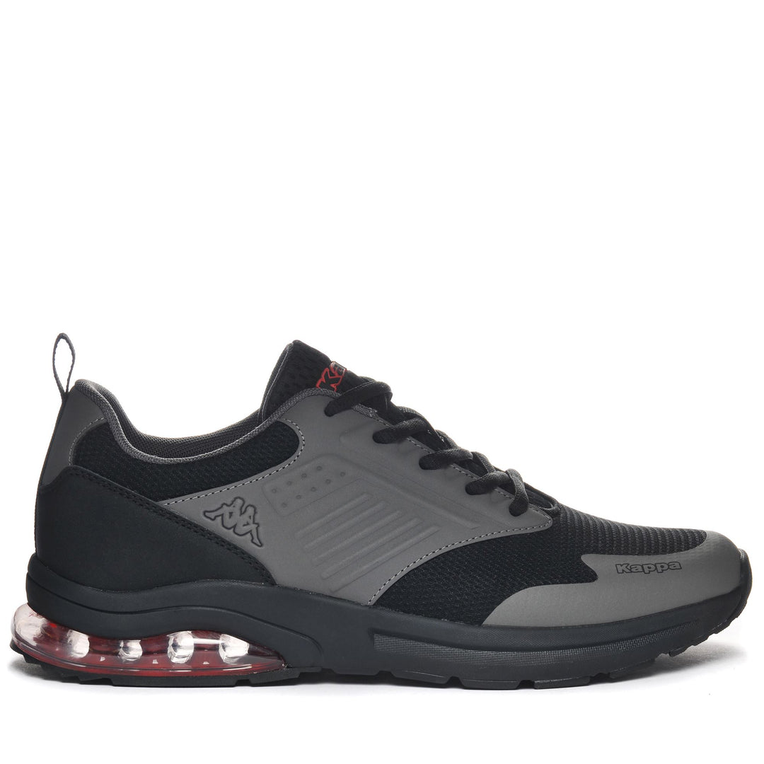 Sneakers Man LOGO MYAGI Low Cut BLACK-GREY DK-RED Photo (jpg Rgb)			