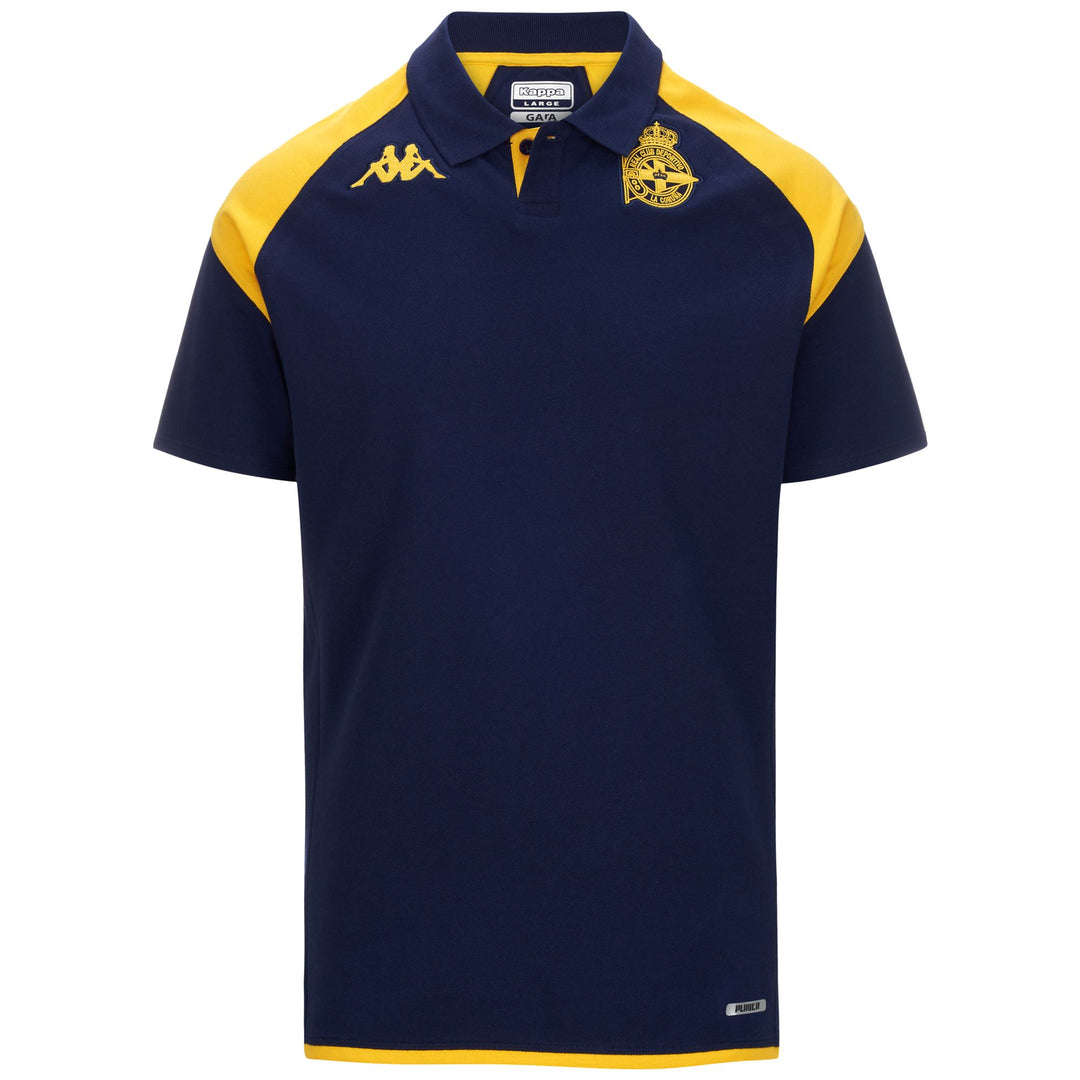 Polo Shirts Man ANGAT 7 DEPORTIVO Polo BLUE MARINE-YELLOW Photo (jpg Rgb)			