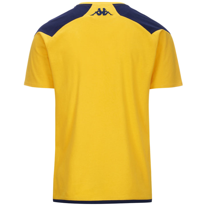 T-ShirtsTop Man AYBA 7 DEPORTIVO T-Shirt YELLOW-BLUE MARINE Dressed Side (jpg Rgb)		