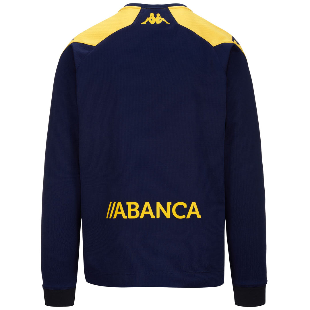 Fleece Man ALDREN PRO 7 DEPORTIVO Jumper BLUE MARINE-YELLOW Dressed Side (jpg Rgb)		