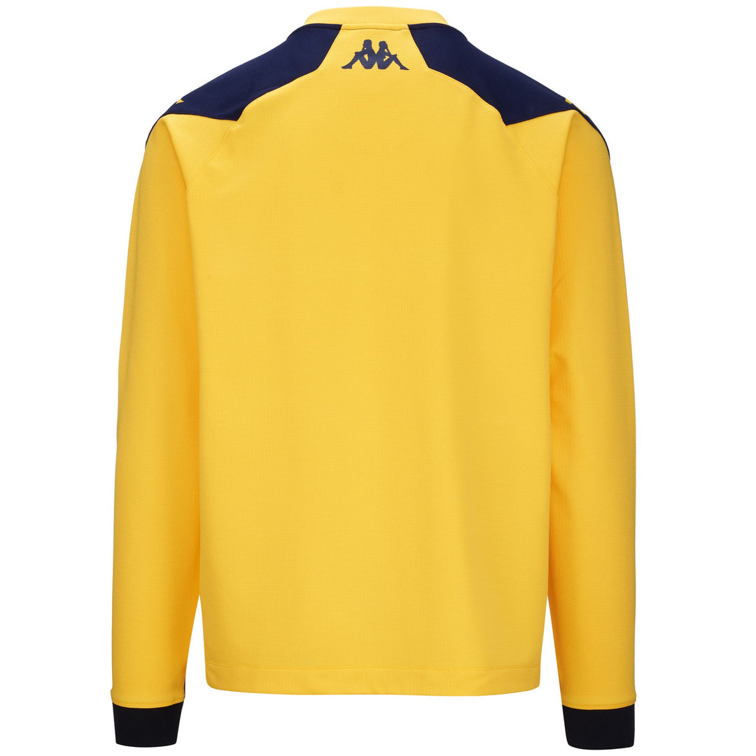 Fleece Man ABLAS PRO 7 DEPORTIVO Jumper YELLOW-BLUE MARINE Dressed Side (jpg Rgb)		