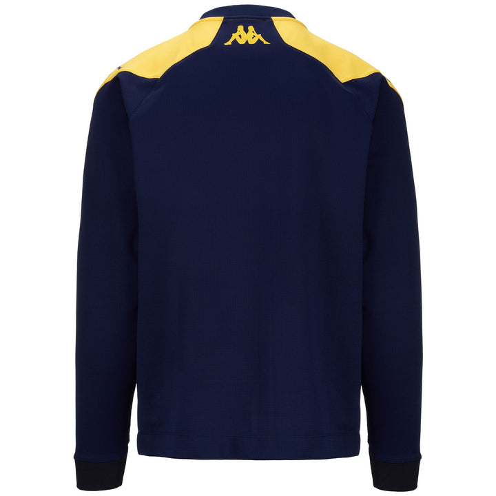 Fleece Man ARUN PRO 7 DEPORTIVO Jacket BLUE MARINE-YELLOW Dressed Side (jpg Rgb)		