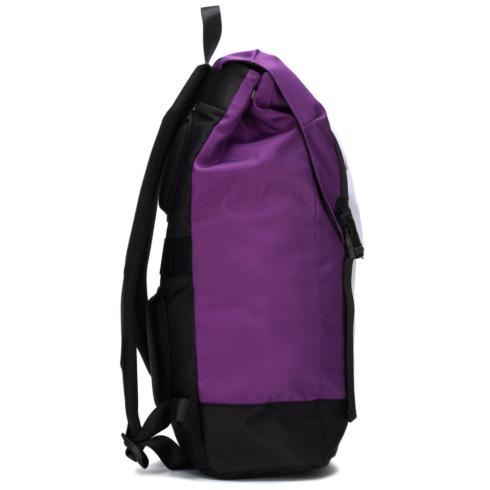 Bags Unisex APACK VALLADOLID Backpack BRIGHT VIOLET - WHITE Dressed Front (jpg Rgb)	