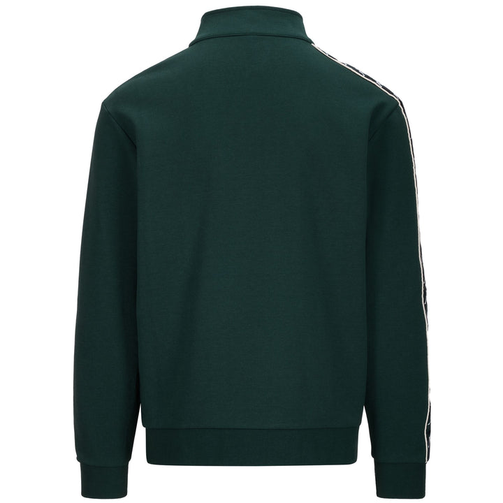 Fleece Man 222 BANDA PULLIOGT Jumper GRAPHIKTAPE GREEN DK- BLACK LOCHNESS- WHITE MILK Dressed Side (jpg Rgb)		