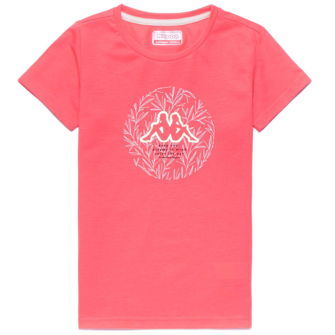 T-ShirtsTop Girl LOGO BESSYA 2 KID T-Shirt WHITE AVORIO-RED CORAL Photo (jpg Rgb)			