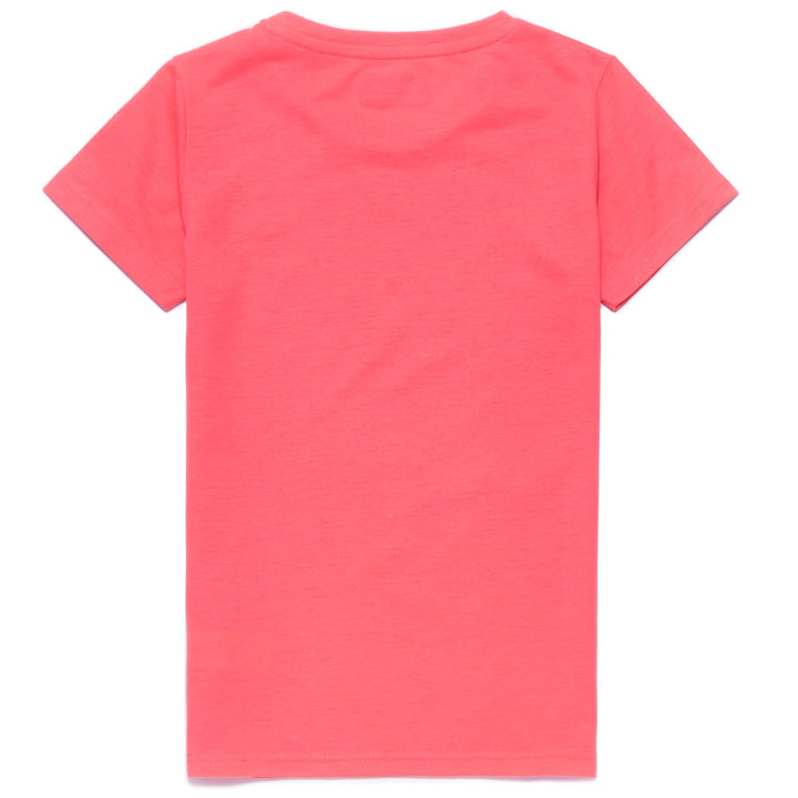 T-ShirtsTop Girl LOGO BESSYA 2 KID T-Shirt WHITE AVORIO-RED CORAL Dressed Front (jpg Rgb)	