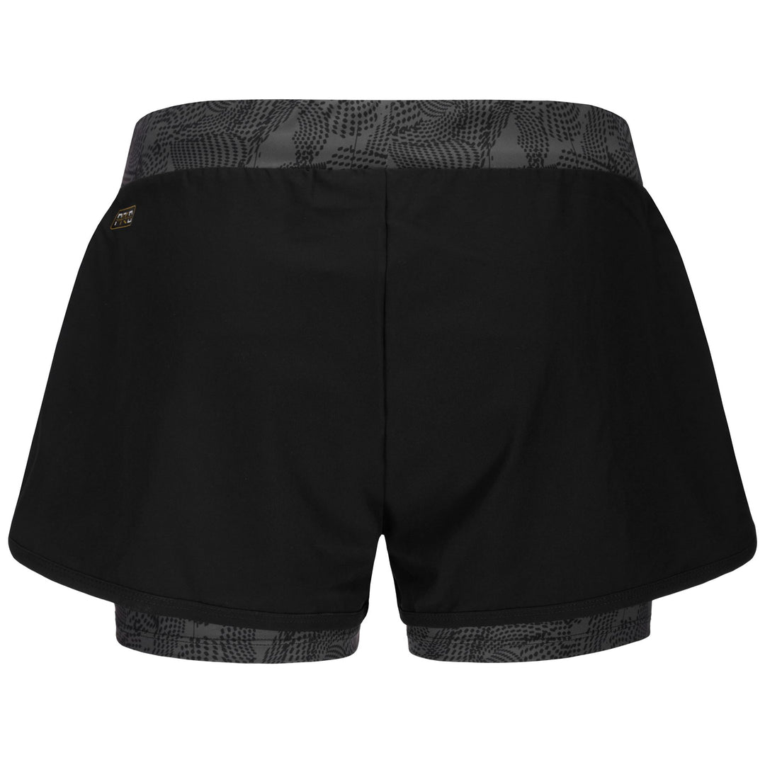 Shorts Woman KOMBAT FEVA Sport Shorts BLACK PURE - GREY BEAUTY - BLACK Dressed Side (jpg Rgb)		