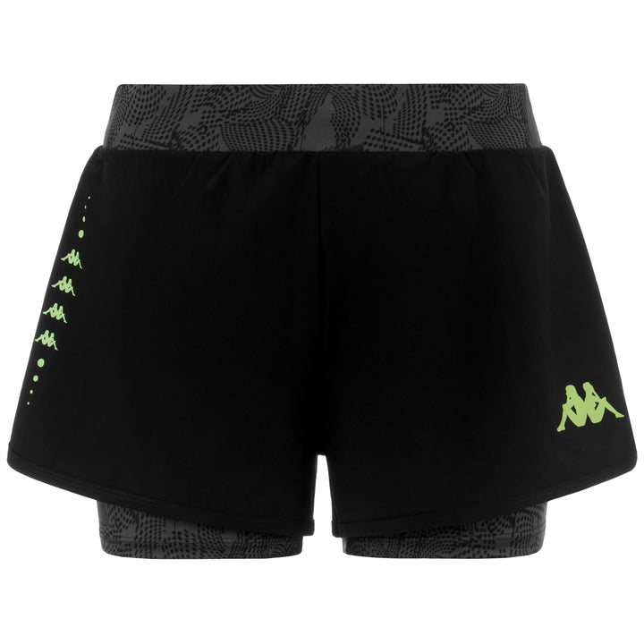 Shorts Woman KOMBAT FEVA Sport Shorts BLACK PURE - GREY BEAUTY - BLACK Photo (jpg Rgb)			