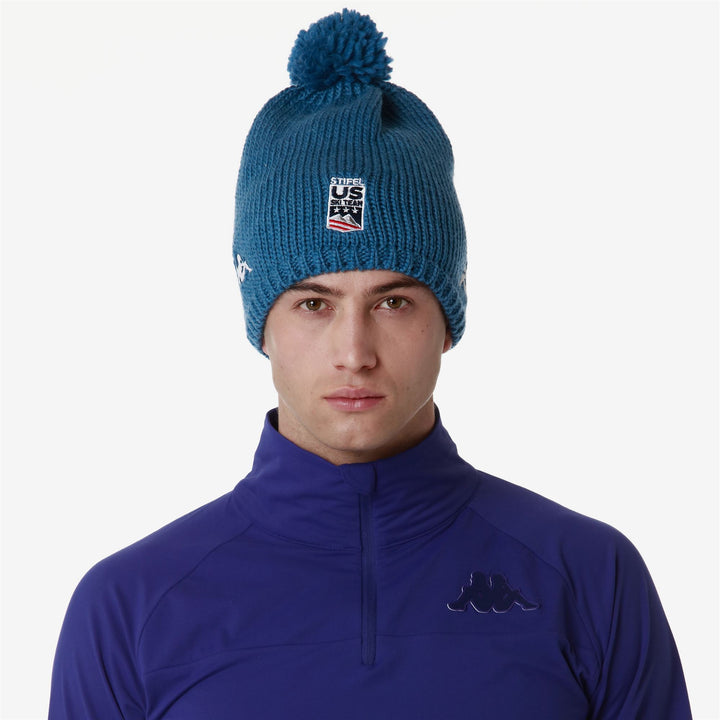 Headwear Unisex FLOCK3 US Hat BLUE DEEP WATER Detail (jpg Rgb)			