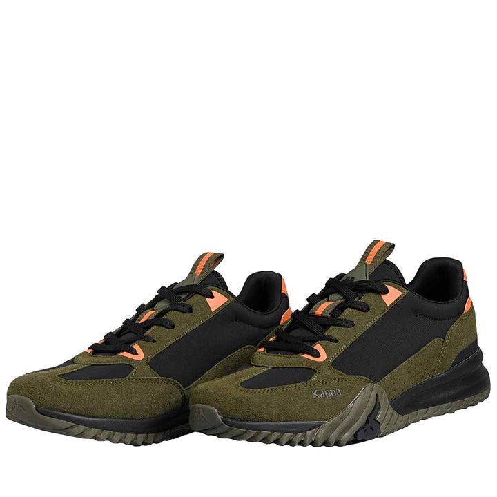 Sneakers Unisex AUTHENTIC ARKLOW 1 Low Cut BLACK - GREEN RIFLE - ORANGE Detail (jpg Rgb)			