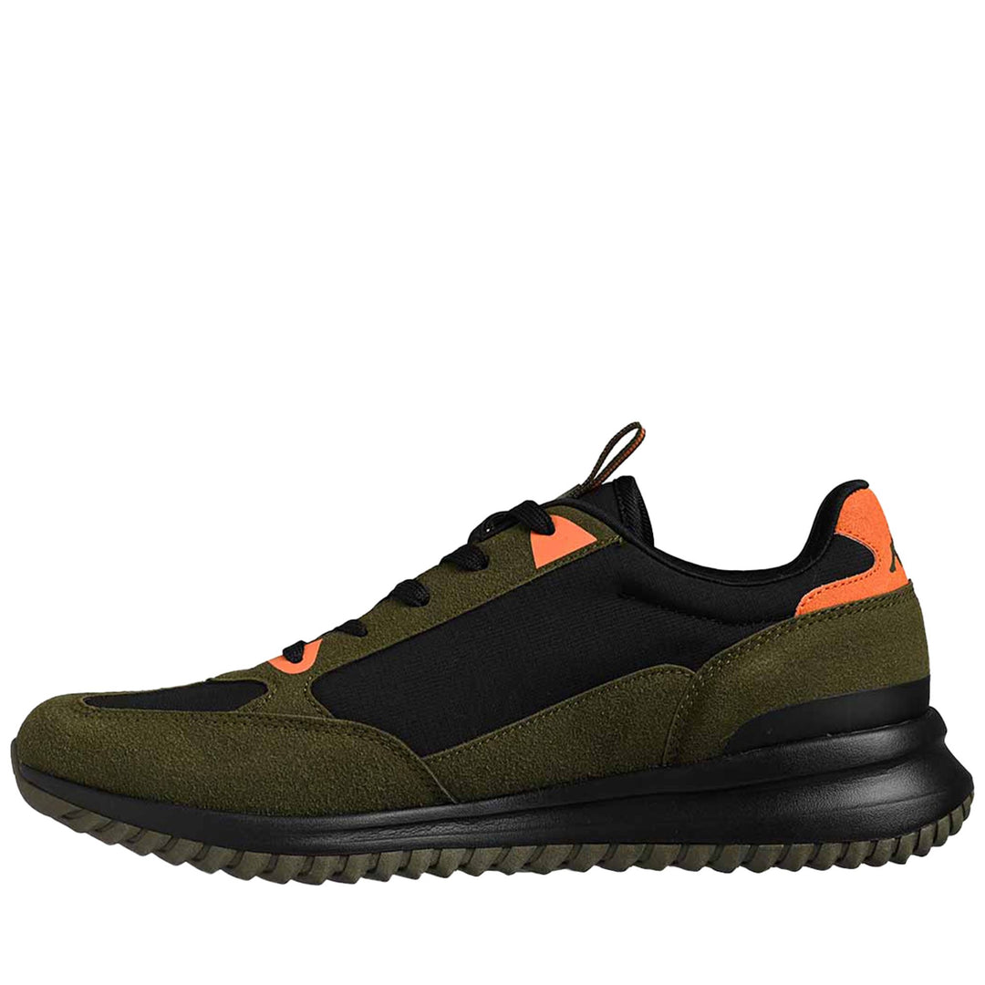 Sneakers Unisex AUTHENTIC ARKLOW 1 Low Cut BLACK - GREEN RIFLE - ORANGE Dressed Side (jpg Rgb)		