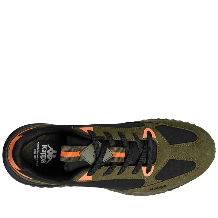 Sneakers Unisex AUTHENTIC ARKLOW 1 Low Cut BLACK - GREEN RIFLE - ORANGE Dressed Back (jpg Rgb)		