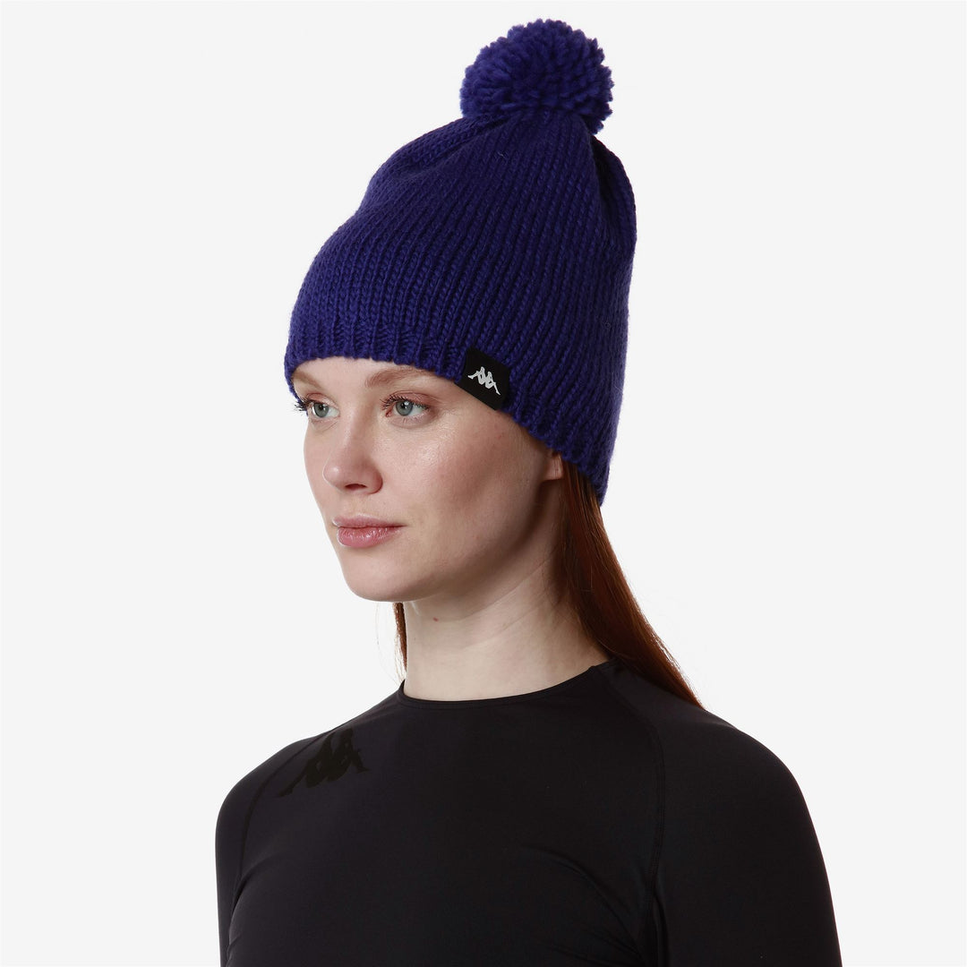 Headwear Unisex FLOCK Hat BLUE SPECTRUM Dressed Front Double		