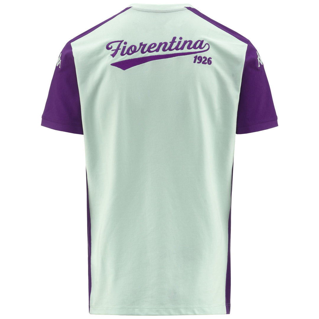 Polo Shirts Man ANGATA 8 FIORENTINA Polo GREEN WATER-VIOLET INDIGO Dressed Side (jpg Rgb)		