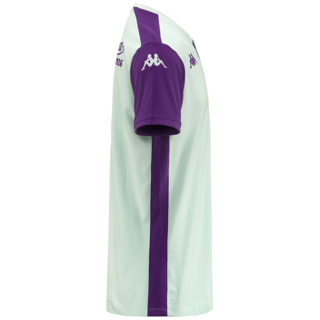 Polo Shirts Man ANGATA 8 FIORENTINA Polo GREEN WATER-VIOLET INDIGO Dressed Front (jpg Rgb)	