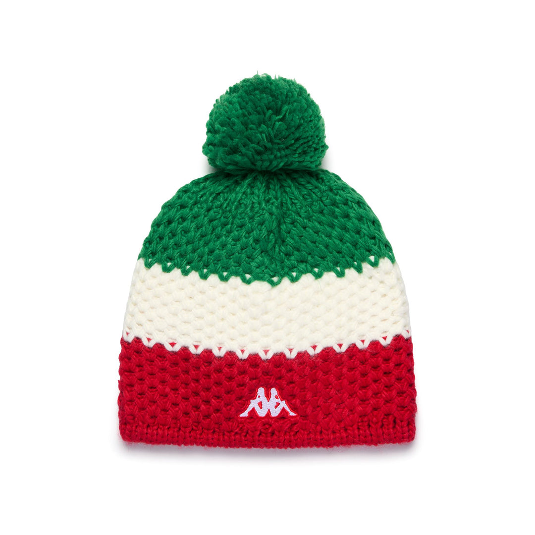 Headwear Unisex FLOCK G ITA Hat GREEN FERN-WHITE-RED Photo (jpg Rgb)			