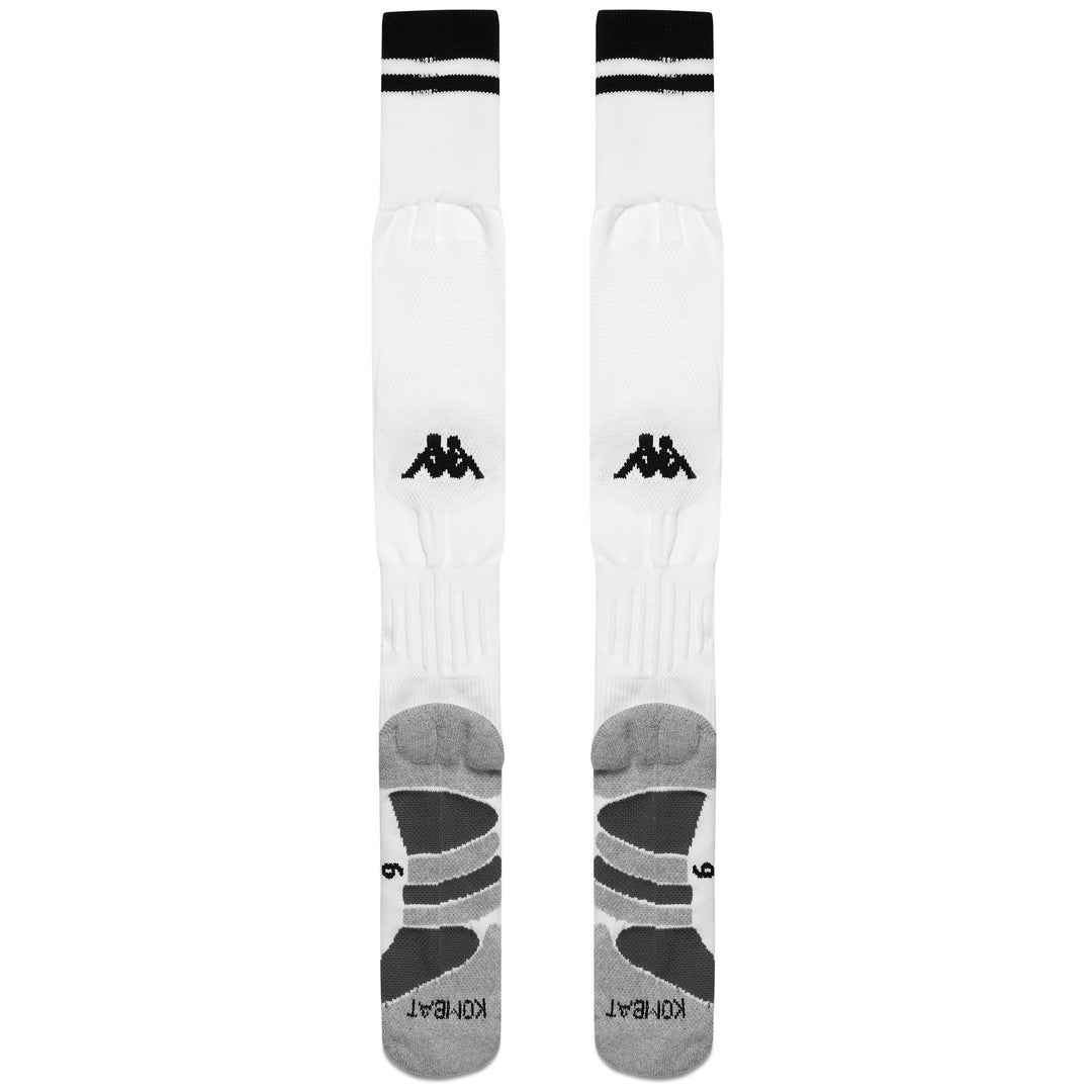 Socks Man KOMBAT SPARK PRO SPEZIA 1PACK Knee High Sock WHITE-BLACK Dressed Side (jpg Rgb)		