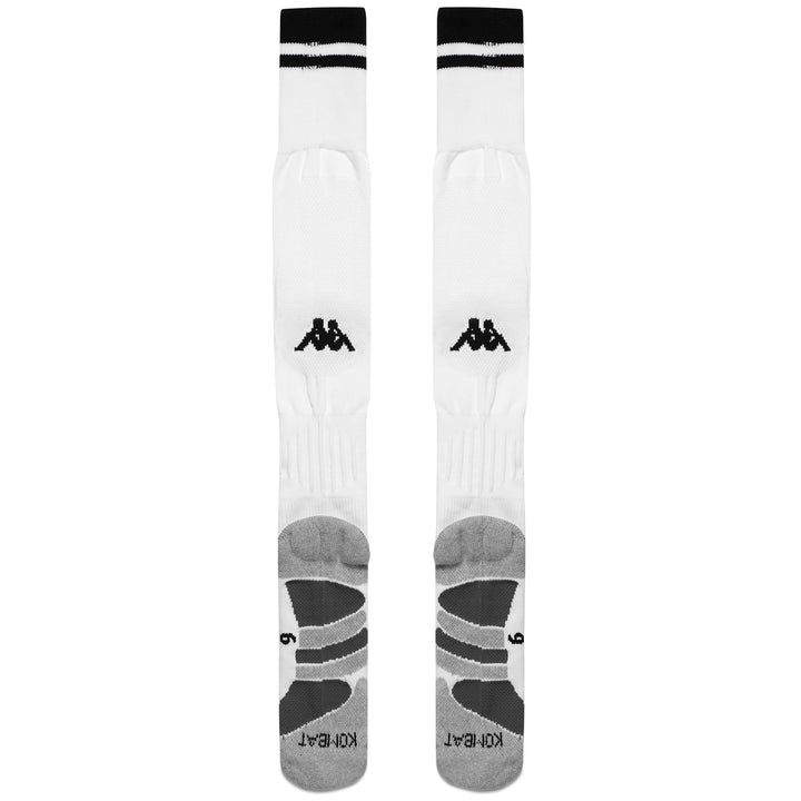 Socks Man KOMBAT SPARK PRO SPEZIA 1PACK Knee High Sock WHITE-BLACK Dressed Side (jpg Rgb)		