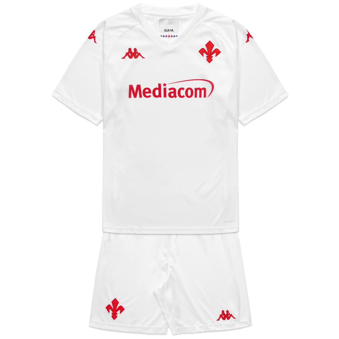 SETS Boy KOMBAT KIT 2025 FIORENTINA SHORT/ T-SHIRT WHITE Photo (jpg Rgb)			