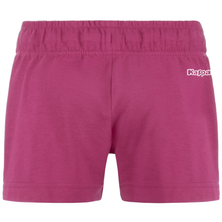 Shorts Girl LOGO GANSIA Sport Shorts FUCHSIA BRIGHT ROSE Dressed Side (jpg Rgb)		