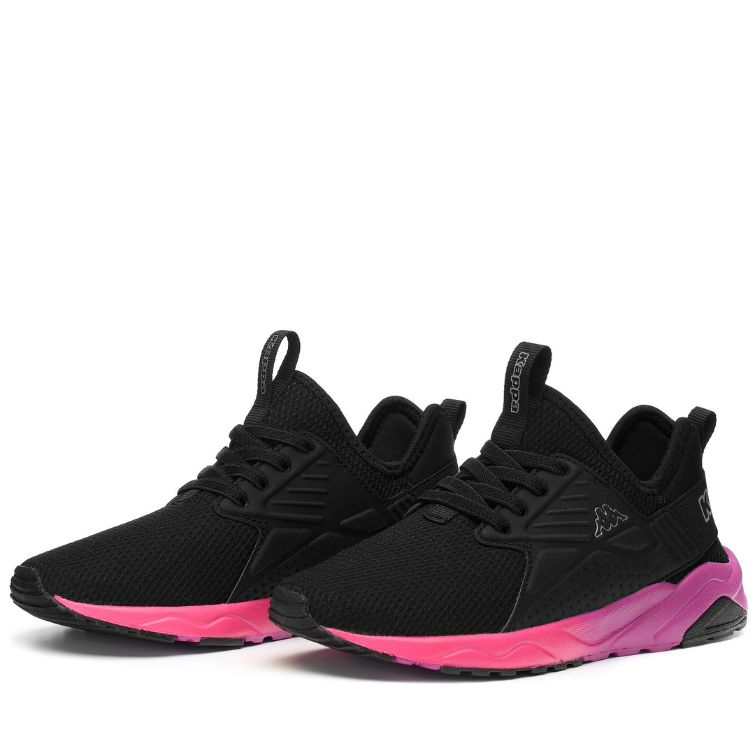 Sneakers Kid unisex LOGO SANPUERTO EL KID Low Cut BLACK-GREY SILVER-FUCHSIA Detail (jpg Rgb)			