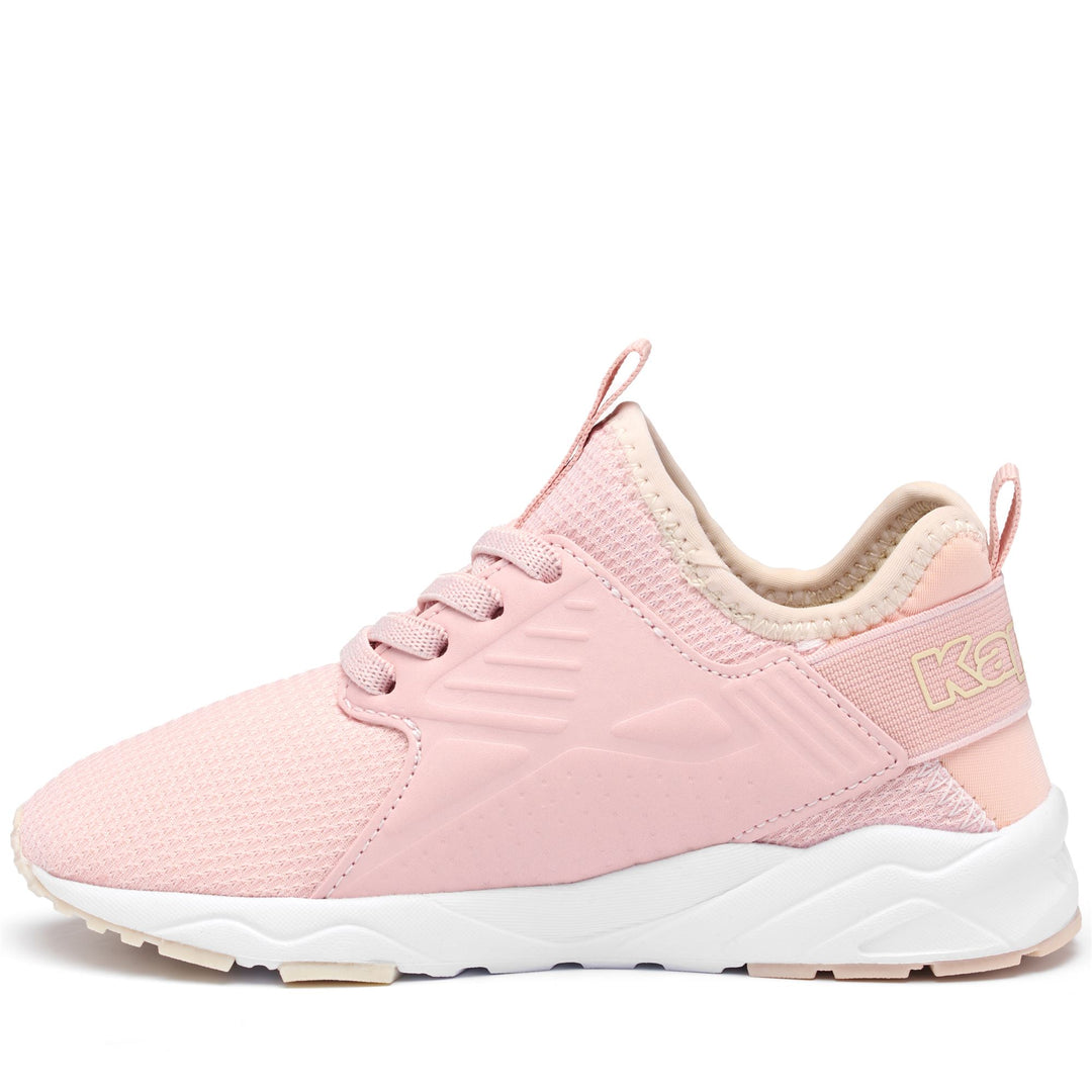 Sneakers Kid unisex LOGO SANPUERTO EL KID Low Cut PINK LT-WHITE-BEIGE LT Dressed Side (jpg Rgb)		