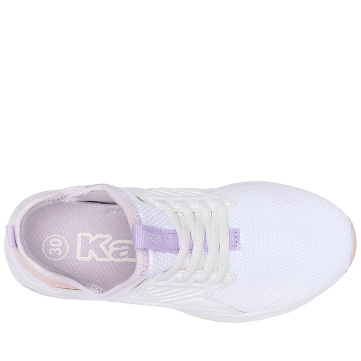 Sneakers Kid unisex LOGO SANPUERTO EL KID Low Cut WHITE-VIOLET LT-PINK LT Dressed Back (jpg Rgb)		