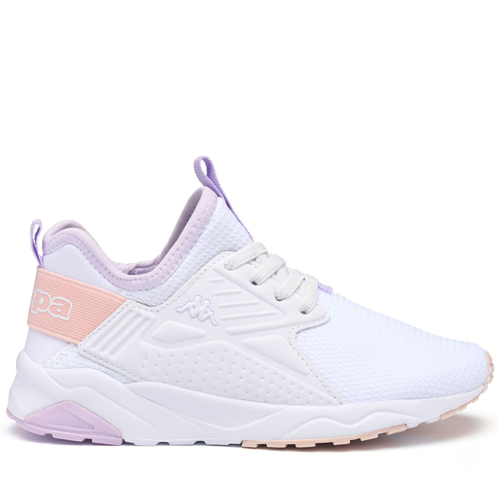 Sneakers Kid unisex LOGO SANPUERTO EL KID Low Cut WHITE-VIOLET LT-PINK LT Photo (jpg Rgb)			